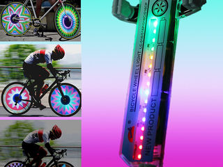 Jocuri de lumini multicolore pentru spite bicicleta 32 LED-uri foto 2