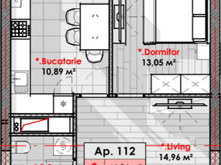 Apartament cu 2 camere, 46 m², Râșcani, Chișinău foto 3