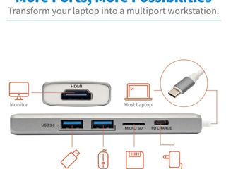 Док-станция USB-C — 4K HDMI, USB 3.x (u442-dock10-s) foto 3