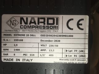 Compresor de aer Nardi Extreme 2D 50L 2,5 CV 230/50 4P foto 2