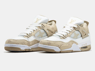 Nike Air Jordan 4 Retro Beige x Louis Vuitton Unisex foto 3