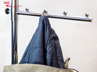 Tatkraft falcon сверхмощная стойка для одежды с боковыми выдвижными планками из хромированной стали foto 4