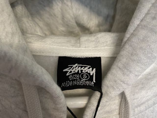 Серое zip hoodie stussy (оригинал) foto 4