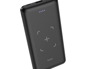 Hoco J50 Surf wireless power bank(10000mAh) [Black] +Incarcare Fara Fir + беспроводная зарядка foto 5