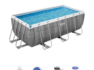 Bestway Piscina Power Steel 412x201x122cm, 8124L, carcas metal cu pompă și scară  - livrare, credit foto 2