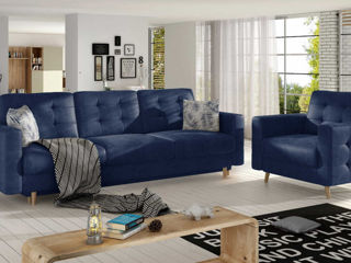Canapea cu fotoliu încăpătoare și calitativă