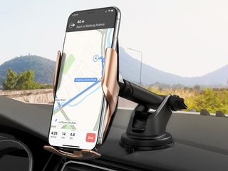 Suport auto cu încărcător Hoco S14 Surpass (Wireless Charger 15W) + Garanție foto 4