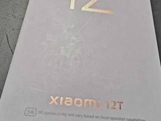 Xiaomi 12T Black, 5G, 8GB/128GB. Nou. Sigilat. 9500 lei