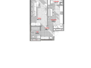 1-комнатная квартира, 42 м², Телецентр, Кишинёв