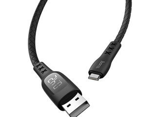 Hoco Cable USB to Micro USB S6 Sentinel with Timing Display 1.2m, Black