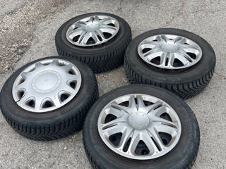 Set discuri metal 5x100 R16 cu cauciucuri iarna 195/60 R16 foto 8