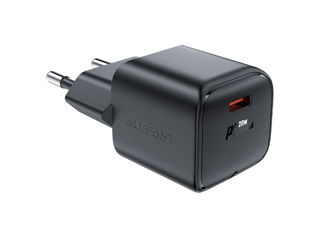 Încărcător AceFast A73 mini PD20W GaN USB-C, negru (UE) foto 3