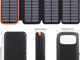 Power Bank Solar Charger 27000mAh с четырьмя солнечными панелями foto 3