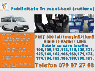 Publicitate în maxi-taxi (rutiere) foto 2