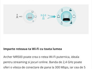 Router Wireless TP-Link Archer MR500 4G+ Cat6, AC1200, Dual Band, MU-MIMO, OneMesh foto 9