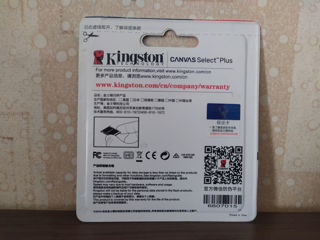 Карта памяти, 64GB Kingston Canvas Select Plus 100 МБ/с, class 10, новая, доставка foto 2