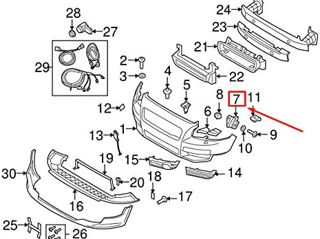 Кронштейн переднего бампера Volvo c30 foto 2