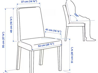 Set 4 scaune IKEA Bergmund /Livrare în toată Moldova/ Credit 0% foto 5