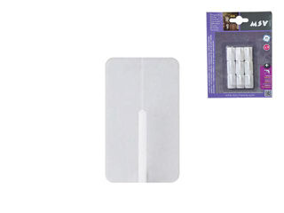 Крючки Самоклеющиеся Msv 9Шт Прямоуг 2X2.5Cm, Белые, Плас