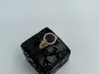 Inel cu piatră naturala granat , кольцо с драгоценным камнем гранат foto 6