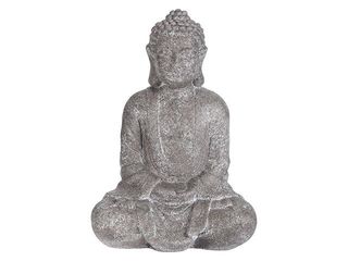 Statuie "Buddha Asezat" 38Cm, Gri