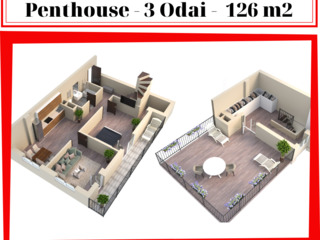 Apartament - 3 camere  - 126 m2 - doar 480 eu/m2 ! Propietar ! foto 8