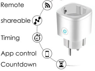 Умная розетка с таймером и счетчиком Управляем по WiFi с телефона/планшета через интернет Расписание фото 2