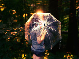 Стильный прозрачный зонт foto 7