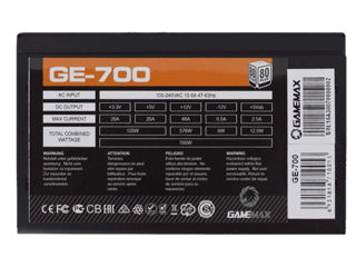 Gamemax ge-700 80+ 700 watt smps power supply pro gaming foto 5