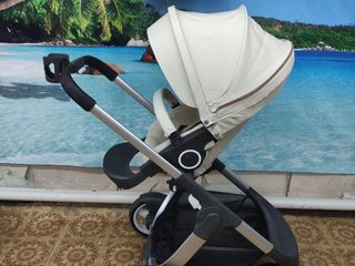 Очень дёшево! гламурная колясочка stokke crusi 3 в 1 лён! + набор Kit foto 5