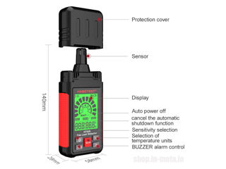 MAYILON HT609 Multifunctional Natural Gas Leak Detector Detector de scurgeri de gaze naturale. foto 2