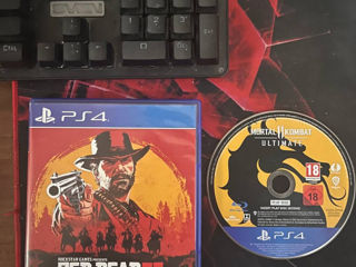 Обменяю или Пробам Red dead redemption 2 и только PLAY DISC от Mortal Kombat 11 для ps4