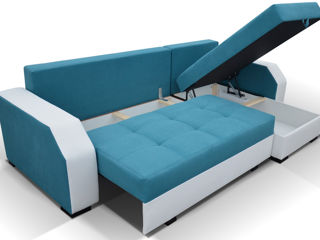 Canapea de colț extensibilă cu spațiul 125x195 foto 3