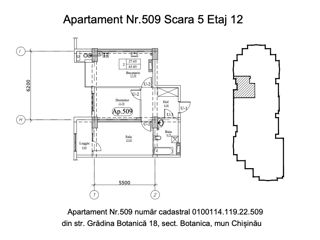 Apartament cu 2 camere, 66 m², Botanica, Chișinău