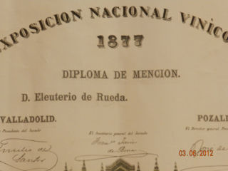 Diplom Vinicol din anul 1877 foto 2