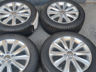 Jante NOI + Anvelope NOI  R19 5x130 Tuareg Porsche Audi Q7 265/50 R19 Michelin Alpin foto 1