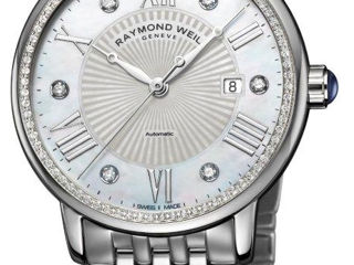 Raymond Weil Maestro 76 Бриллиантов Mother of Pearl Dial Automatic Watch Часы Ceas RRP 2700$