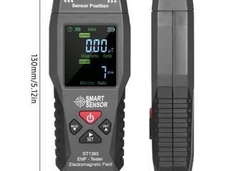 Детектор излучения электромагнитного поля ST1393 EMF Meter Electromagnetic foto 2