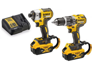 Set intrumente / Набор из двух инструментов Dewalt DCK266P2LR (DCD796+DCF887) foto 2