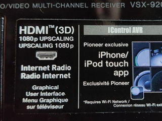 Quality Receiver Pioneer VSX-920 7x140 watt, hdmi, usb/iPod, internet radio, pure direct, zone 2 foto 13