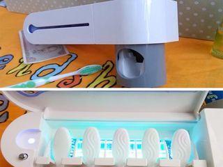 Стерилизатор зубных щеток и дозатор пасты 3 в 1! foto 2