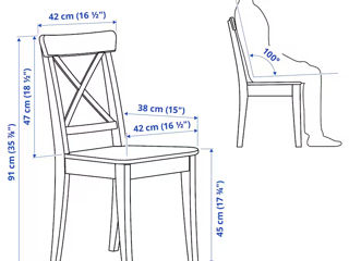 Set de 4 scaune de bucătărie IKEA Ingolf - Livrare în toată Moldova! Credit 0% foto 4