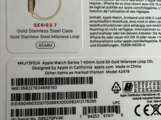Apple Watch Series 7 GPS + Cellular, Stainless Steel 45mm Smartwatch (Watch OS 8) foto 6