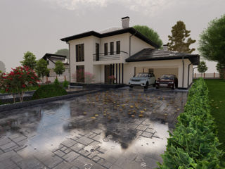 Casă de locuit individuală cu 2 niveluri  / modern / P+E / 234.9m2 / arhitect/ construcții/ renovari foto 2