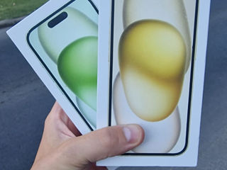 Apple iPhone 15 128Gb = 699 €. (Green) (Yellow). Garantie 1 an. Гарантия 1 год! Запечатанный.