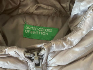 Пуховик Benetton 110-120 рост,50% пух 50% перо foto 3