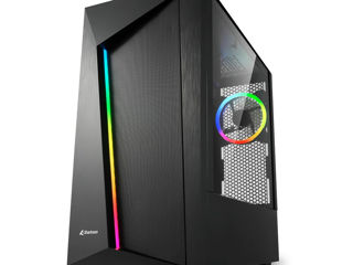 Корпус Sharkoon REV 100 ATX Case, ARGB controller, 2 vetilatoare incluse