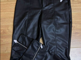 Pantaloni piele Zara S foto 3