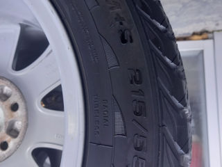 Продам 4 ската 215/55/R16 goodyear M+S с дисками от автомобиля skoda foto 3