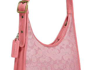 Сумка женская Coach Ergo Shoulder Bag In Signature Jacquard розовая. foto 2